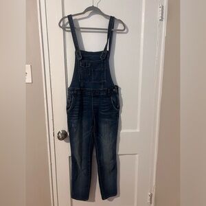 Free People Blue Denim Overalls